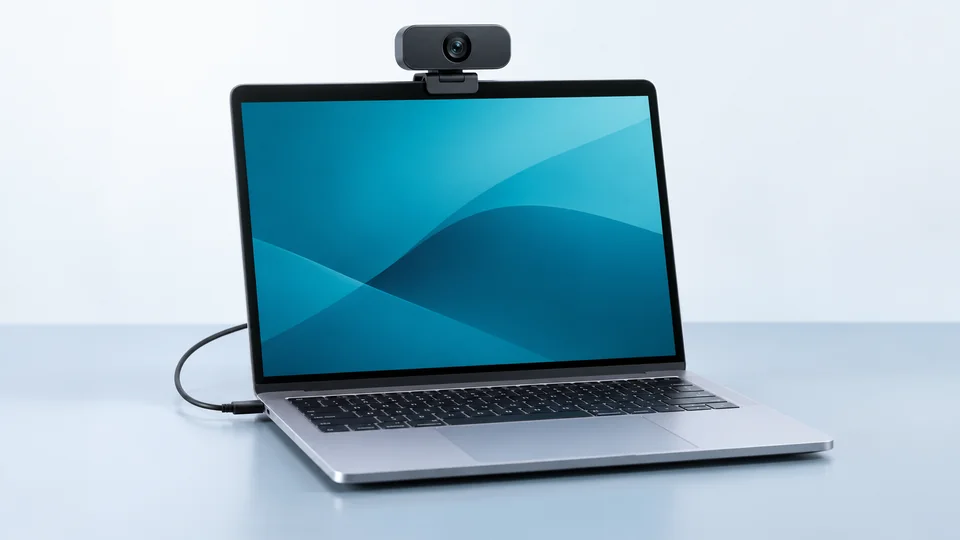 Laptop with a standard USB webcam